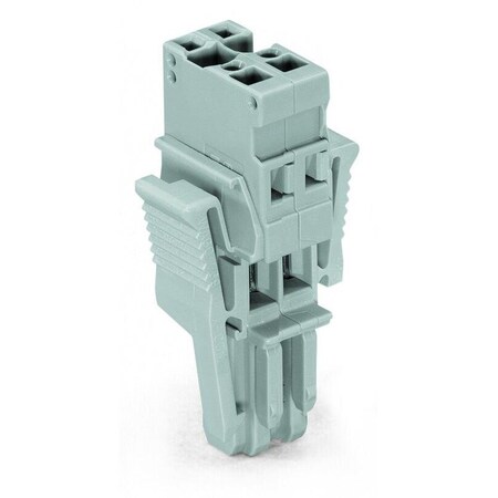 Wago 1-CONDUCTOR FEMALE PLUG, WITH LOCKING LEVERS, 2 POLE GREY 769-102/021-000